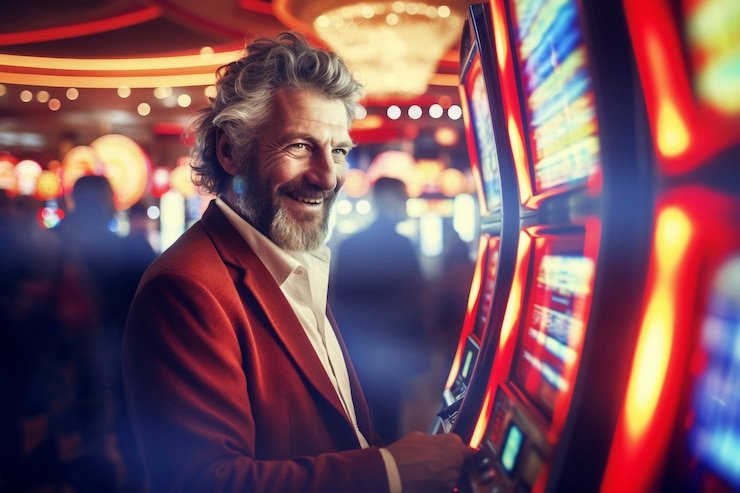 Layar fitur bonus Ganesha Gold menampilkan putaran gratis dengan pengganda dan simbol liar yang diperluas